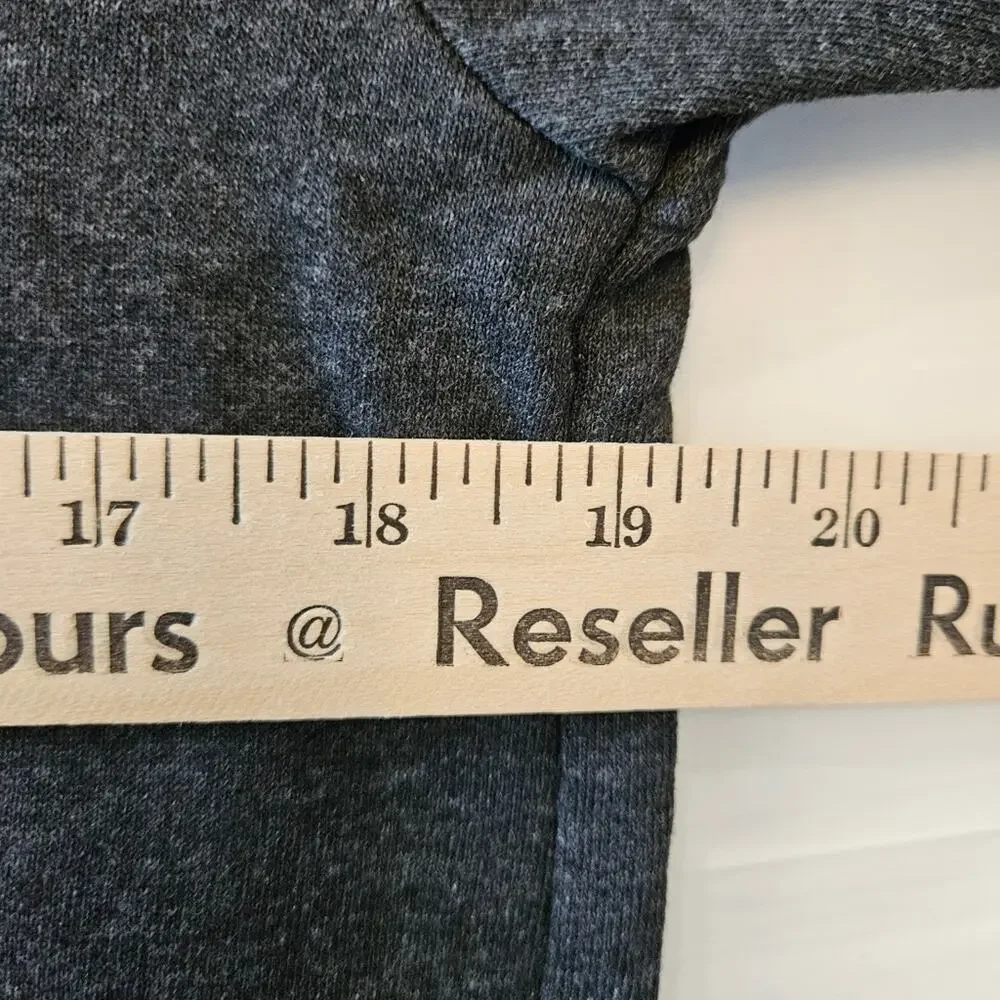 True Religion Hoodie Slanted Repeat Pullover Charcoal Lightweight Medium